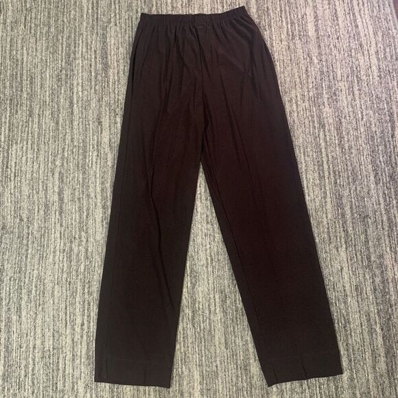 Womens Sz Med Pull On‎ High Rise Pants Chocolate Brown Made in USA Autumn NWOT - Picture 1 of 6